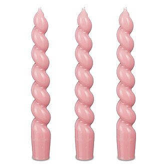 Artikelvorschau Spitzkerzen Twist 185/24mm - rosa (3er Pack)
