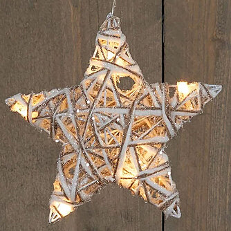 Artikelvorschau LED Jute-Stern 20cm - weiß (1 Stück)