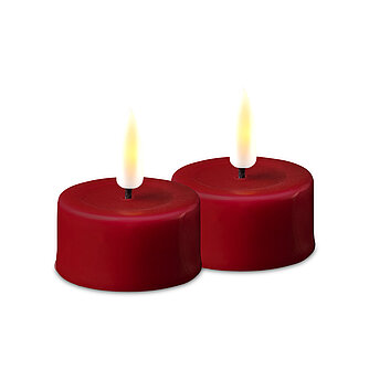 Artikelvorschau Deluxe Homeart LED Teelichter - bordeaux (2er Pack)