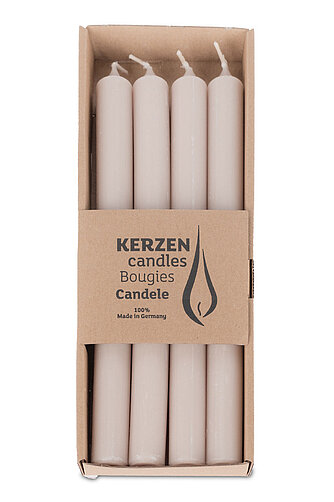 Artikelvorschau Rustic Stabkerzen 250/22 mm - sahara (4er Pack)