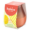 1 Glaswindlicht Patio von Bolsius in der Größe 9,4x9,1cm in der Geruchssorte Citronella in der Farbe Orange.